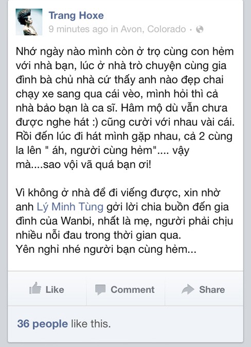 Ca sĩ Thảo Trang