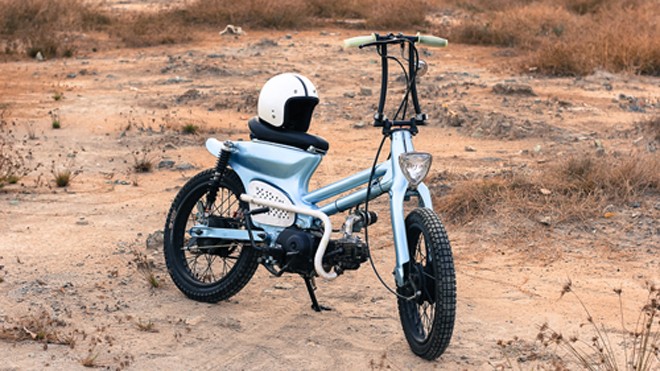 Honda Cub bobber độc đáo của sinh viên Việt - ảnh 1