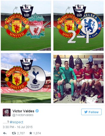 Valdes lên mạng 'trả đũa' ông thầy Van Gaal - ảnh 1