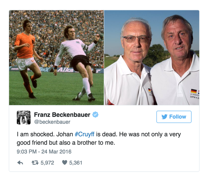 Thế giới bóng đá thương tiếc Johan Cruyff - ảnh 10