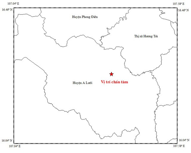 Thừa Thiên Huế xảy ra động đất nhẹ ngày đầu năm - ảnh 1