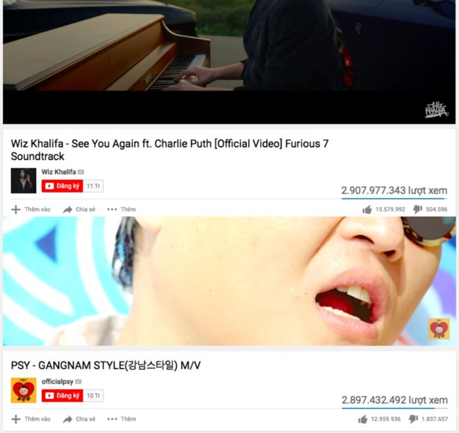 Nhờ fan Hàn kêu gọi, 'Gangnam Style' đã bám sát 'See You Again' - ảnh 1