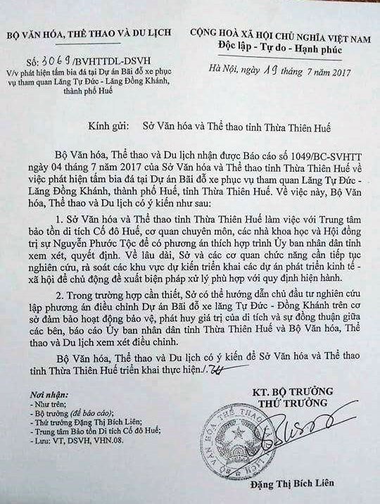 Vụ san ủi mộ vợ vua làm bãi đỗ xe: Bộ Văn hóa nêu ý kiến - ảnh 1