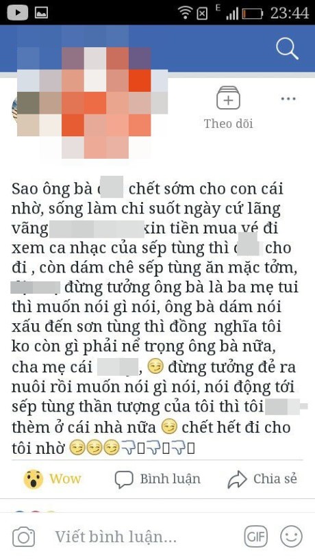 SỐC: Cô gái nguyền rủa cha mẹ vì không cho tiền xem Sơn Tùng biểu diễn - ảnh 1