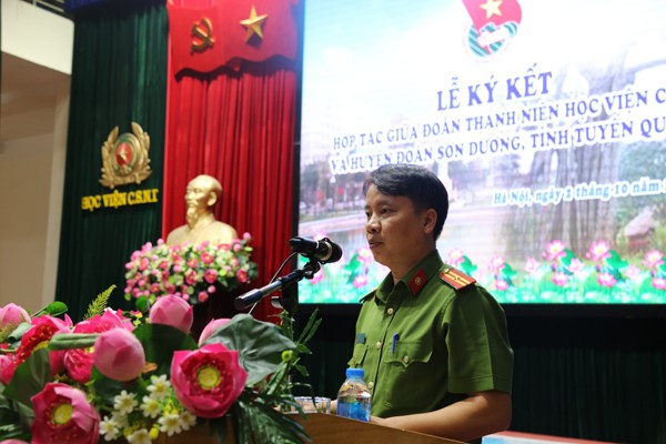 Đoàn thanh niên Học viện CSND ký kết nghĩa với Huyện đoàn Sơn Dương - ảnh 1