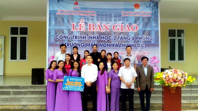 PV GAS tham gia tài trợ xây dựng công trình Trường Mầm non Hà Tĩnh - ảnh 1