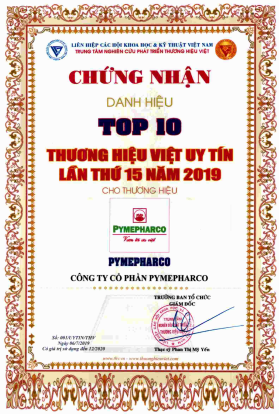 Pymepharco nhận Cúp Vàng Top 10 'Thương hiệu Việt uy tín lần thứ 15' - ảnh 1