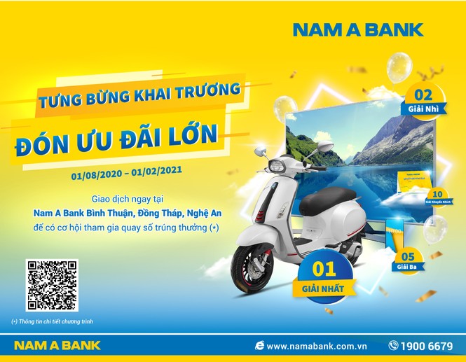 Cơ hội trúng thưởng lớn khi giao dịch tại Nam A Bank - ảnh 1