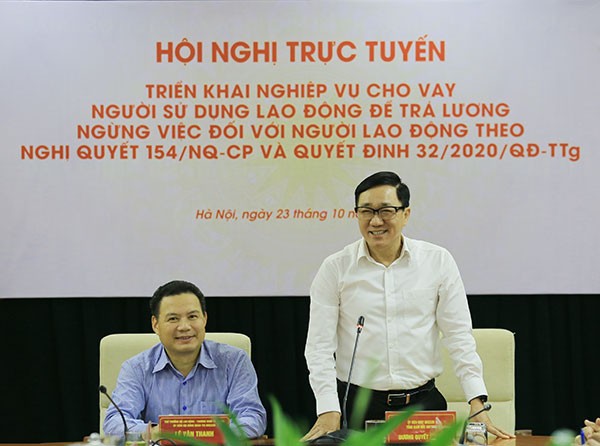 Hội nghị trực tuyến triển khai nghiệp vụ cho vay người sử dụng lao động - ảnh 1