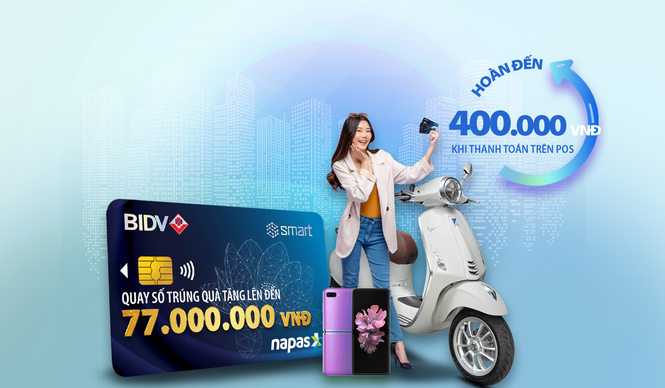 Cơ hội trúng Vespa Primavera cùng thẻ chip nội địa BIDV Smart - ảnh 1