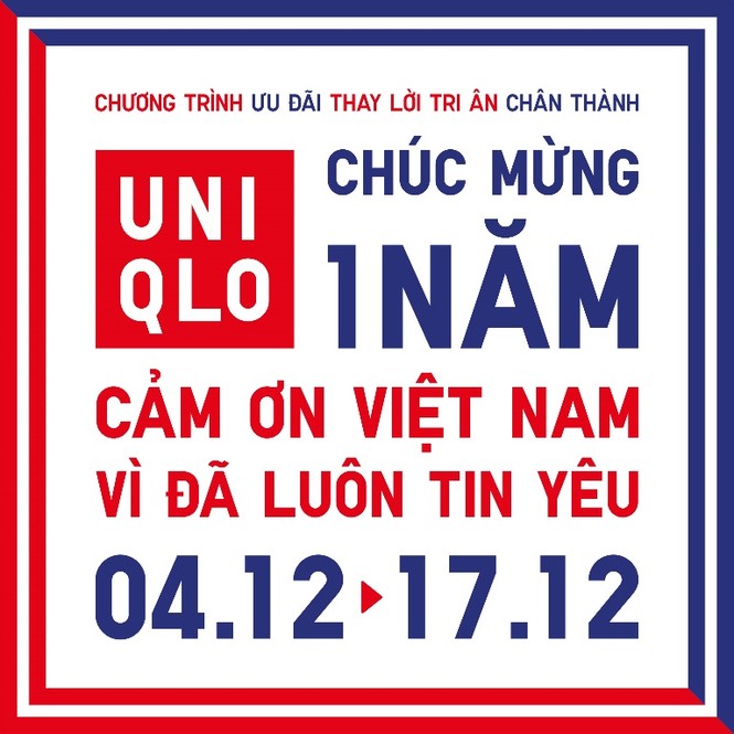 Uniqlo mang nhiều ưu đãi cho khách hàng kỷ niệm một năm đến Việt Nam - ảnh 1