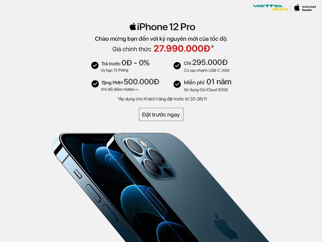 Chỉ còn 1 ngày đặt trước iPhone 12 giá ưu đãi và nhận 50GB iCloud tại Viettel Store - ảnh 2
