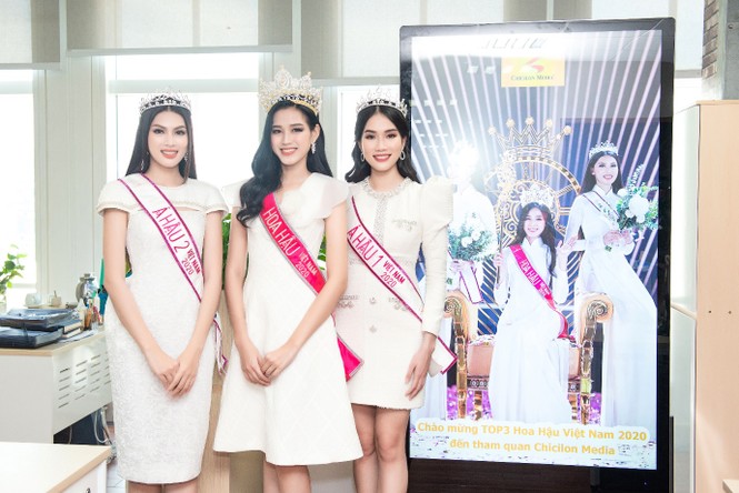 Top 3 Hoa Hậu Việt Nam 2020 giao lưu cùng Chicilon Media - ảnh 4