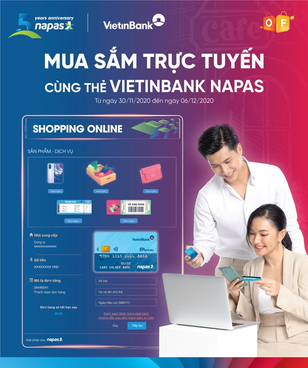 Hấp dẫn CTKM 'Mua sắm trực tuyến cùng thẻ VietinBank NAPAS' - ảnh 1