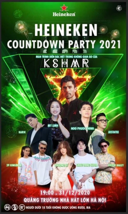 Ngàn 'sao' hội tụ tại đại tiệc âm nhạc Heineken Countdown - ảnh 1
