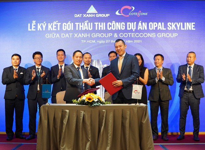 Tập đoàn Đất Xanh và Coteccons bắt tay xây dựng dự án Opal Skyline - ảnh 1