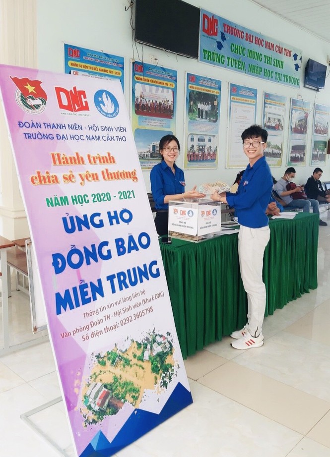 Đoàn trường ĐH Nam Cần Thơ ủng hộ đồng bào miền Trung trên 300 triệu - ảnh 2