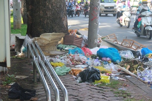 TP.HCM: Rác thải bủa vây nhiều tuyến đường giữa trung tâm thành phố - ảnh 1