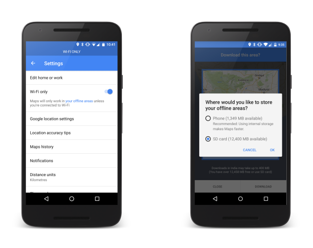 Google Maps cho phép tải dữ liệu bản đồ trên điện thoại Android - ảnh 1