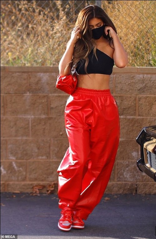 Đeo khẩu trang kín, nhưng Kylie Jenner gây chú ý với body chuẩn và đồ Bottega Veneta (đắt) đỏ - ảnh 4