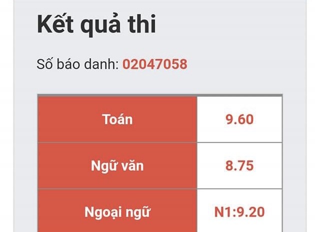 Điểm thi THPT 2020: Cậu bạn