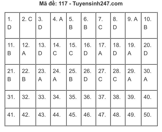 Gợi ý đáp án môn Toán thi Tốt nghiệp THPT 2020: Cùng chấm xem mình được mấy điểm? - ảnh 9