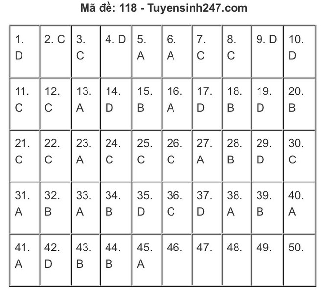 Gợi ý đáp án môn Toán thi Tốt nghiệp THPT 2020: Cùng chấm xem mình được mấy điểm? - ảnh 10