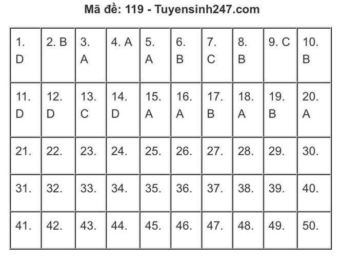 Gợi ý đáp án môn Toán thi Tốt nghiệp THPT 2020: Cùng chấm xem mình được mấy điểm? - ảnh 11