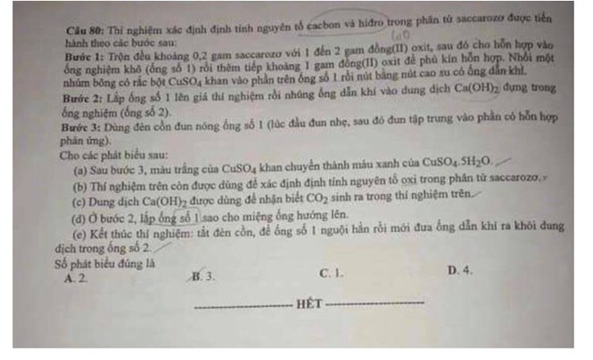 Gợi ý đáp án bài thi tổ hợp Khoa học tự nhiên kỳ thi Tốt nghiệp THPT 2020 - ảnh 13