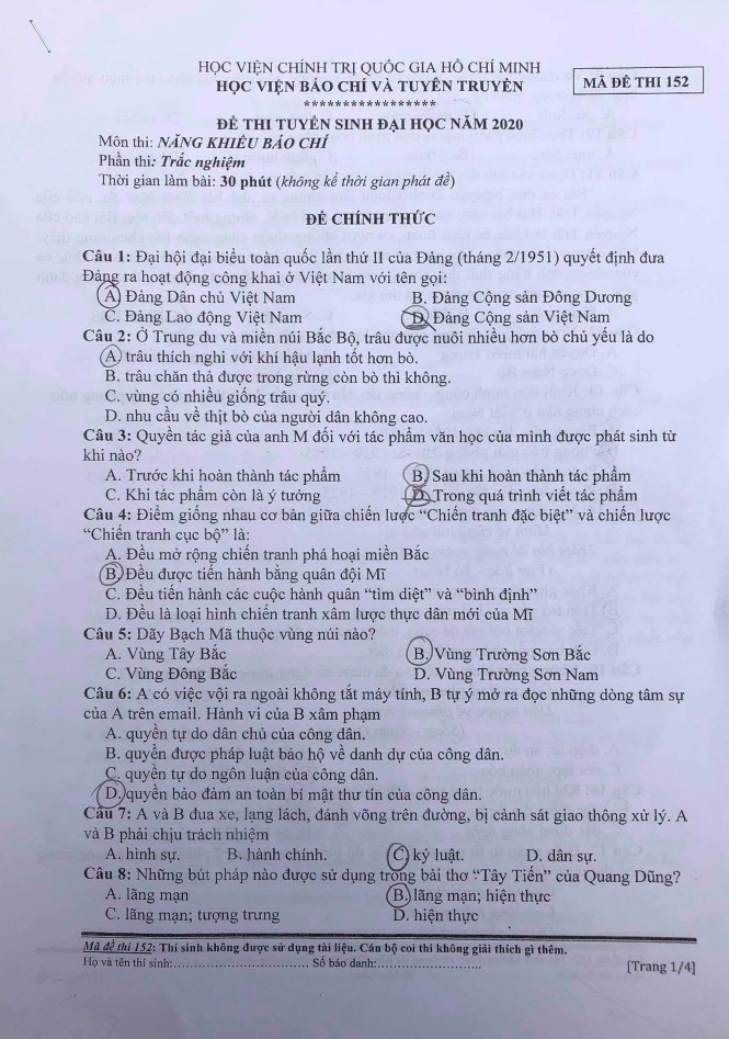 Thi năng khiếu của trường Báo: Nghĩa cử đẹp mùa dịch COVID-19 được đưa vào đề thi - ảnh 2