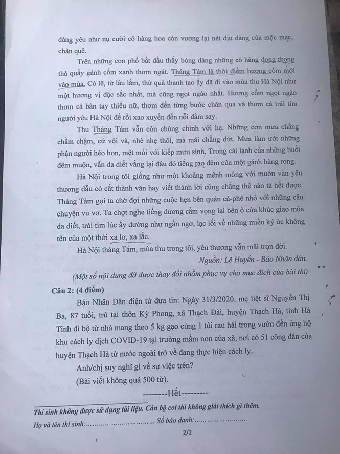 Thi năng khiếu của trường Báo: Nghĩa cử đẹp mùa dịch COVID-19 được đưa vào đề thi - ảnh 7