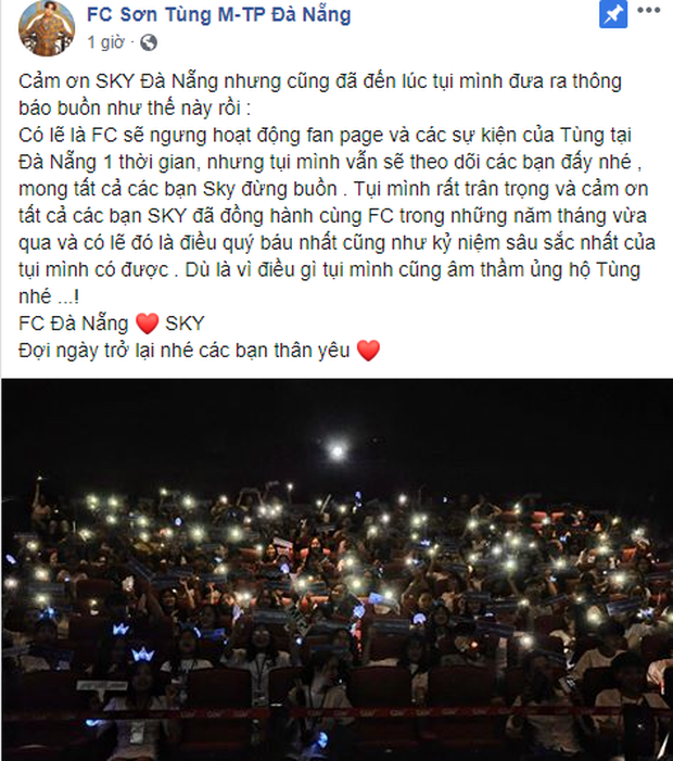 Các FC “khủng”của Sơn Tùng M-TP đột ngột tuyên bố ngưng hoạt động, điều gì đã xảy ra? - ảnh 1