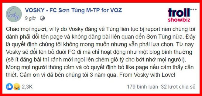 Các FC “khủng”của Sơn Tùng M-TP đột ngột tuyên bố ngưng hoạt động, điều gì đã xảy ra? - ảnh 5