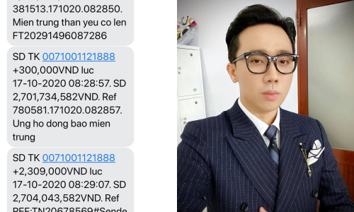 Trấn Thành nhờ nghệ sĩ thay anh mang khoản tiền quyên góp cứu trợ đồng bào Miền Trung - ảnh 1