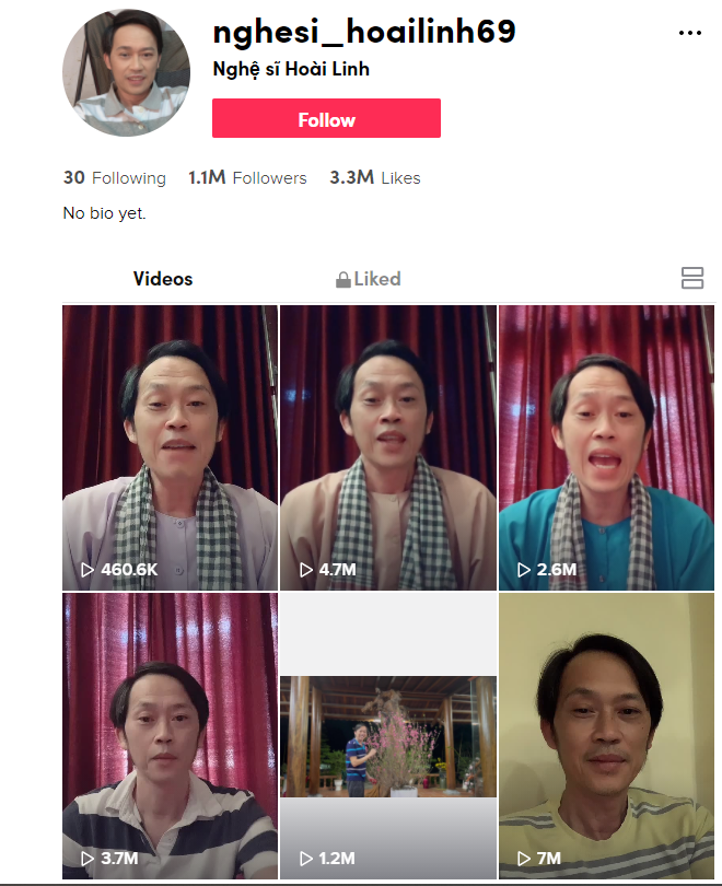 NSƯT Hoài Linh gia nhập dân chơi hệ TikTok, chưa đầy 26 tiếng đạt hơn 1 triệu theo dõi - ảnh 1