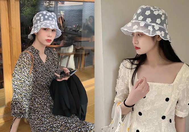 Mũ bucket ren: Kiểu mũ đang là hot trend của giới trẻ Hàn Quốc - ảnh 1