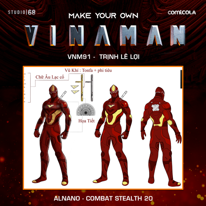 Top 25 thiết kế trang phục siêu anh hùng VINAMAN, thế này gia nhập Avengers cũng được nhỉ - ảnh 24
