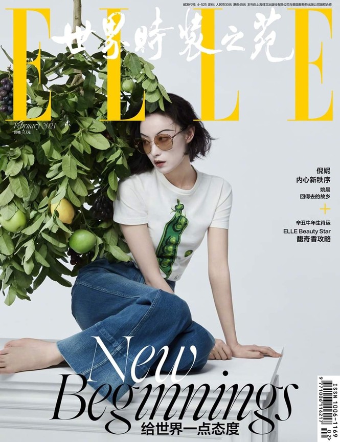 Nghê Ni khiến netizen Trung tranh cãi kịch liệt vì mặt trắng bệch trên bìa ELLE Trung - ảnh 1