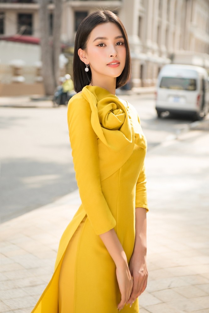 Hoa hậu Đỗ Mỹ Linh ra mắt BST áo dài Tết đến từ thương hiệu do cô sở hữu, Tiểu Vy làm mẫu - ảnh 6