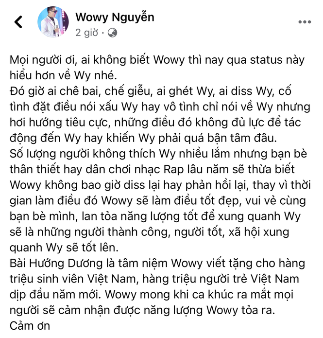 Động thái mới nhất của Wowy sau tin đồn bị R.Tee nói xấu: