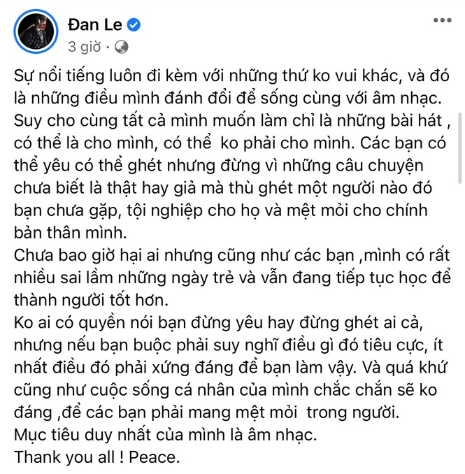 Binz lần đầu lên tiếng sau khi bị lập group anti, khẳng định mục tiêu duy nhất là âm nhạc - ảnh 1