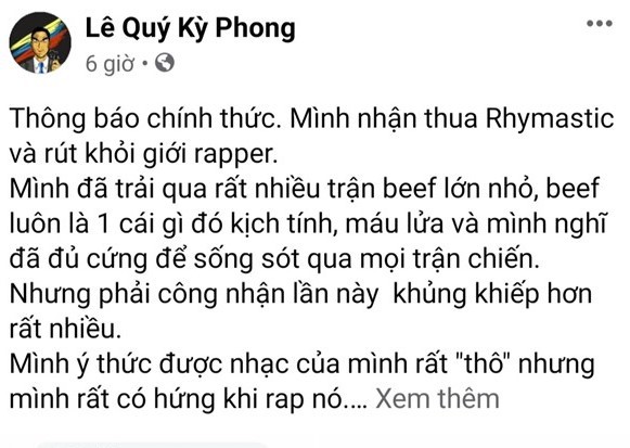 Hậu kết thúc màn “rap dizz”, Rhymastic soạn hẳn bộ quy tắc ứng xử dành cho rapper Việt - ảnh 1