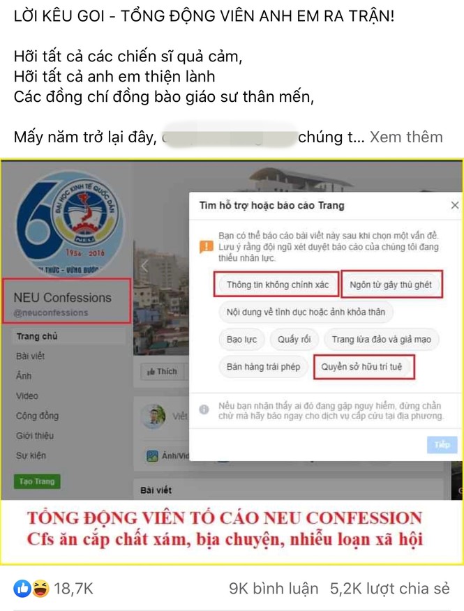 Fanpage hàng triệu người theo dõi NEU Confessions