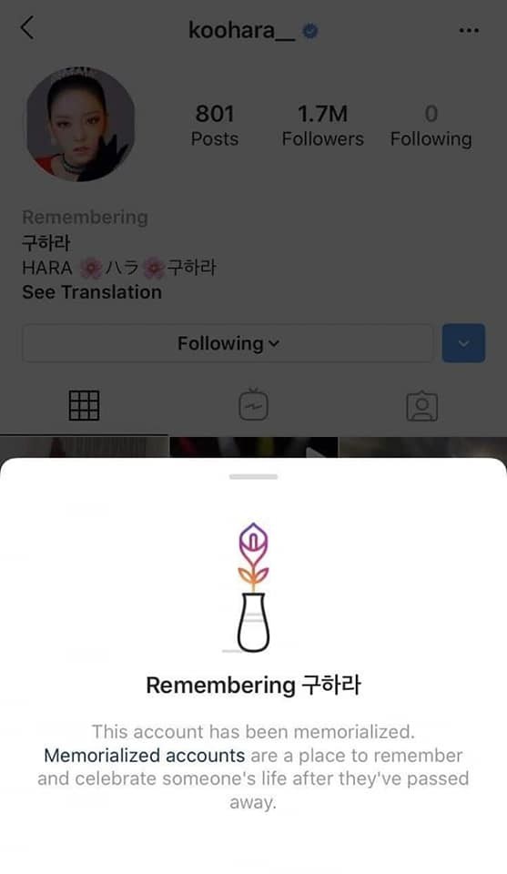 Tài khoản Instagram của Jonghyun, Sulli, Hara và Minwoo chuyển sang trạng thái