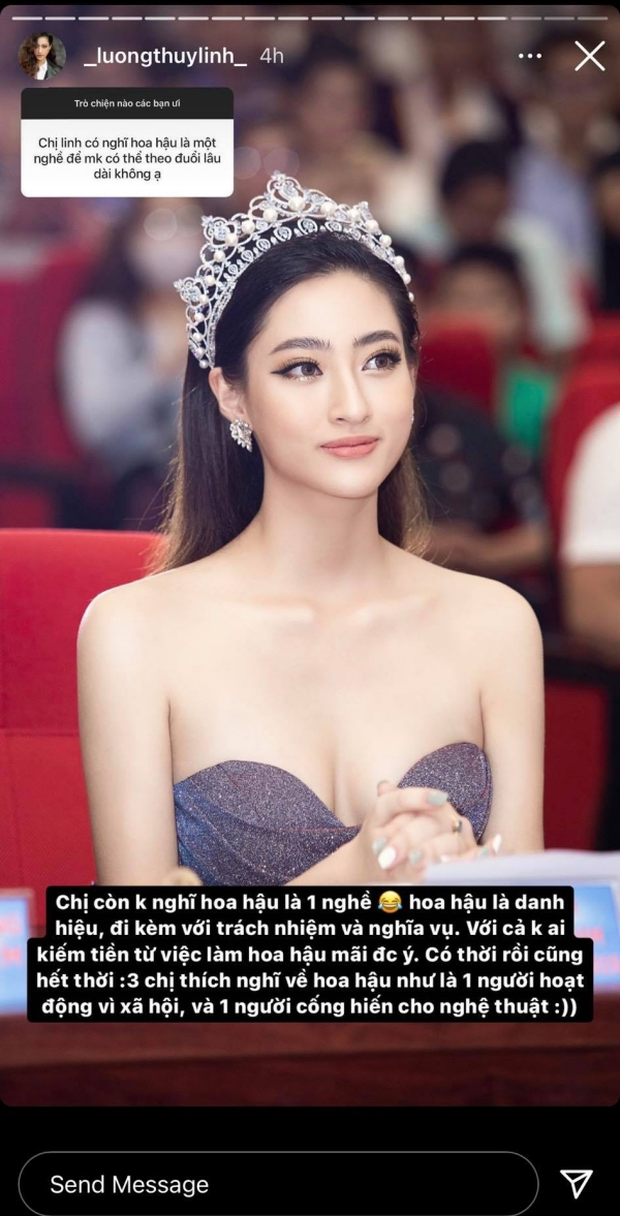 Lương Thuỳ Linh cho rằng hoa hậu không phải là một nghề, không quan niệm điểm số là tất cả - ảnh 2