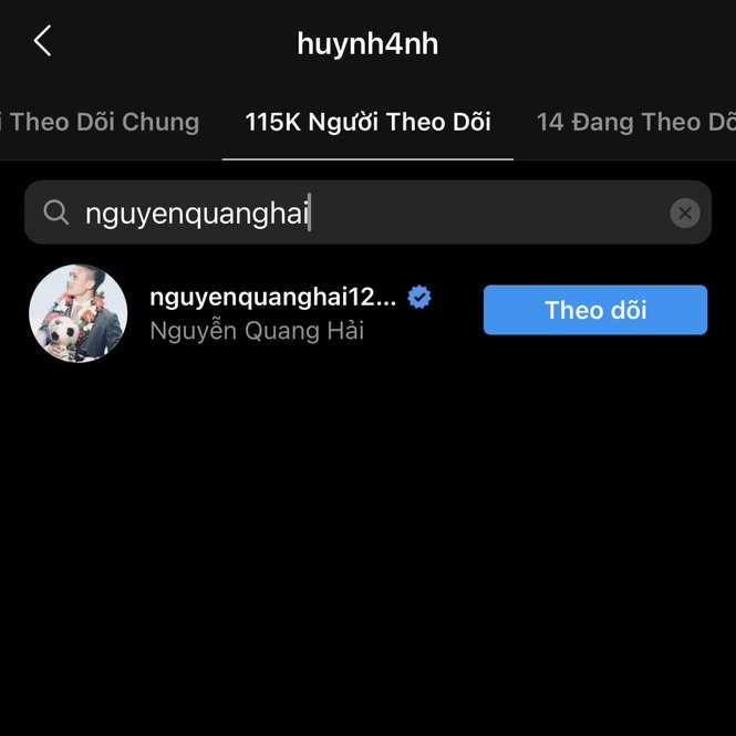Quang Hải lại follow bạn gái cũ Huỳnh Anh, dân mạng đặt ra nghi vấn