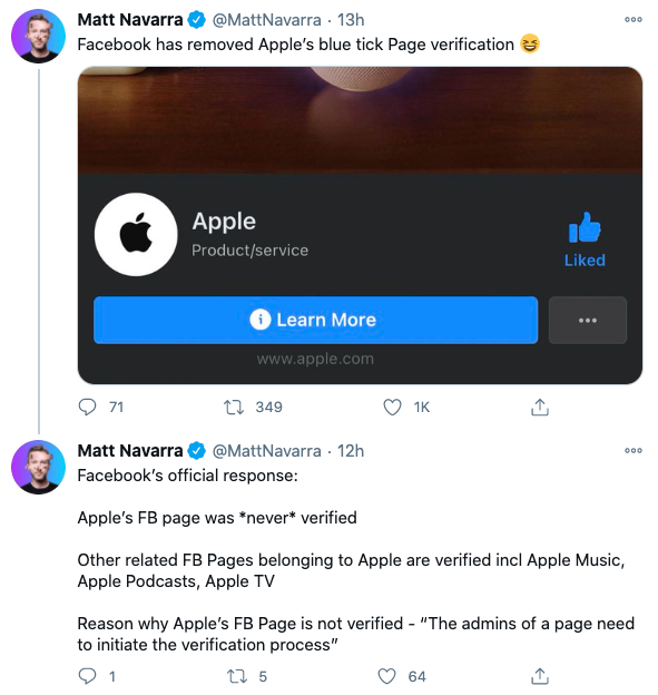Chuyện Facebook gỡ “tick xanh” fanpage của Apple: Thực chất Apple chưa từng có tick xanh! - ảnh 3