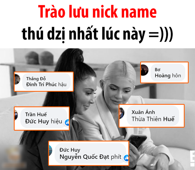 Trào lưu cực hot trên mạng xã hội: Nickname của bạn theo phiên bản