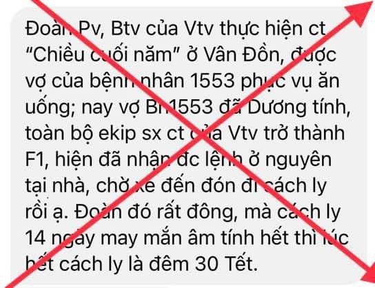 Phía VTV lên về tiếng thông tin các phóng viên Thời sự tiếp xúc với BN COVID-19 Quảng Ninh - ảnh 2
