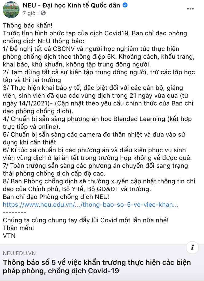 Nhiều trường học tại Hà Nội cho HS-SV nghỉ Tết sớm, dừng các hoạt động ngoại khoá - ảnh 3